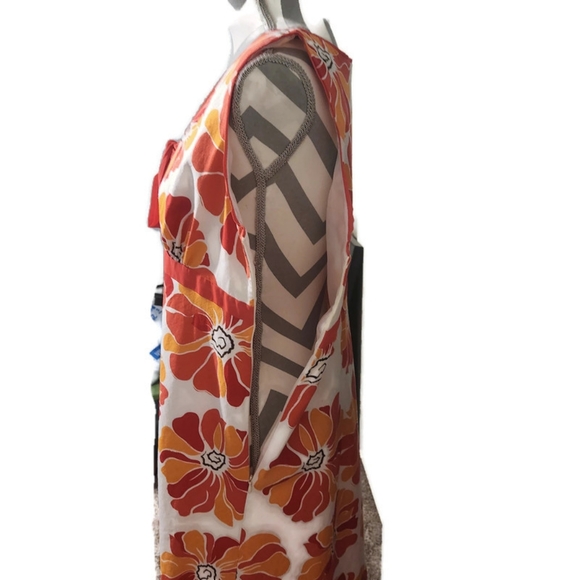 Cato Size 14 White Fit and Flair Sundress with Floral Pattern - Picture 5 of 16